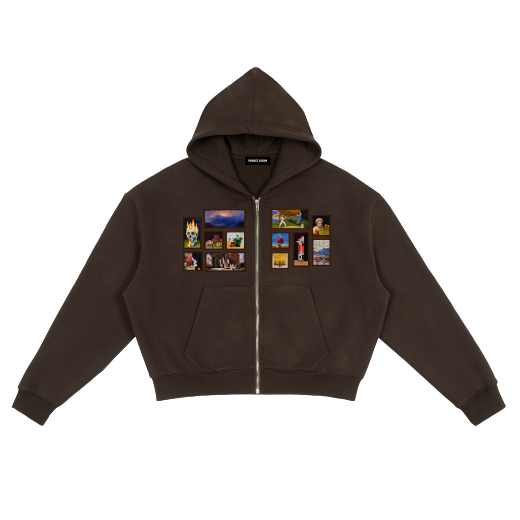 Canvas Fleece Zip-Up Hoodie